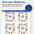 Avery® Matte White Square Labels, 2.75" x 2.75", 150 Total 150 labels