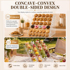2Pcs 6-Tier Acrylic Cookie Display Stand, Clear Tiered Tiered Dessert Stand 2pcs