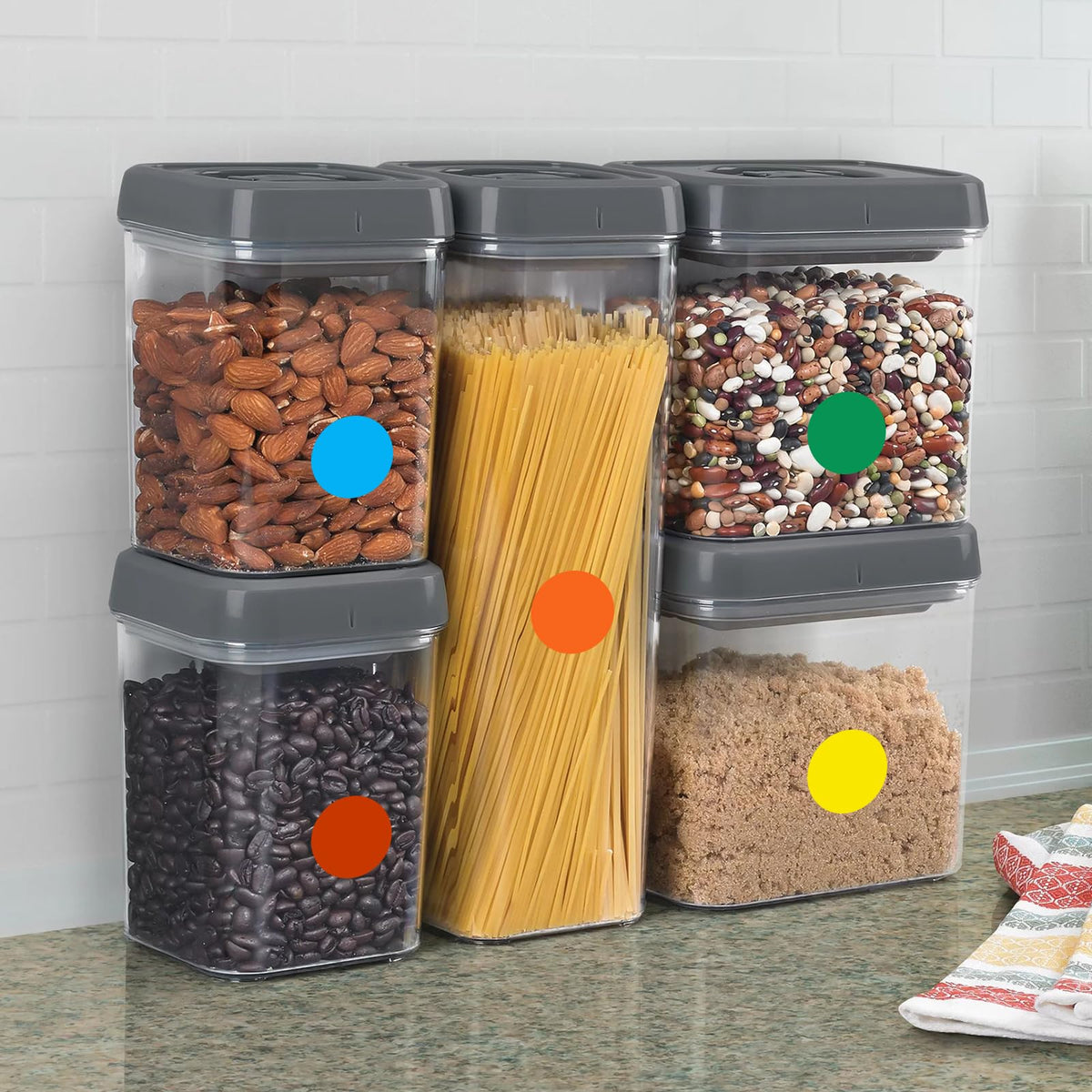 Pack of 2000 Round Color Coding Circle Dots Stickers Labels (1", Orange) 1"