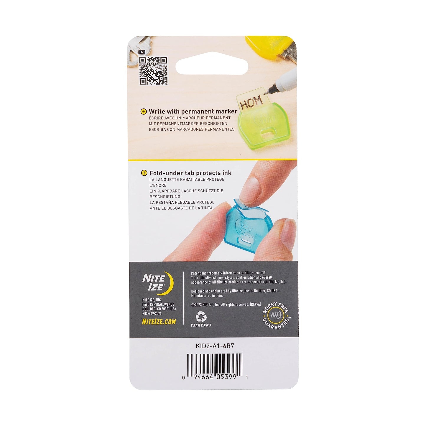Nite Ize IdentiKey Covers, Color Coded ID Key Labels, Key Identifier Caps, Assorted 6 Pack LABEL