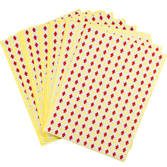 4950 Pcs Round Arrow Stickers Red Arrow Dot Stickers Self Adhesive Defect Indicator Small Arrow Stickers Labels Multipurpose Arrow Signs for Products Inspection, Inventory Organizing, DIY