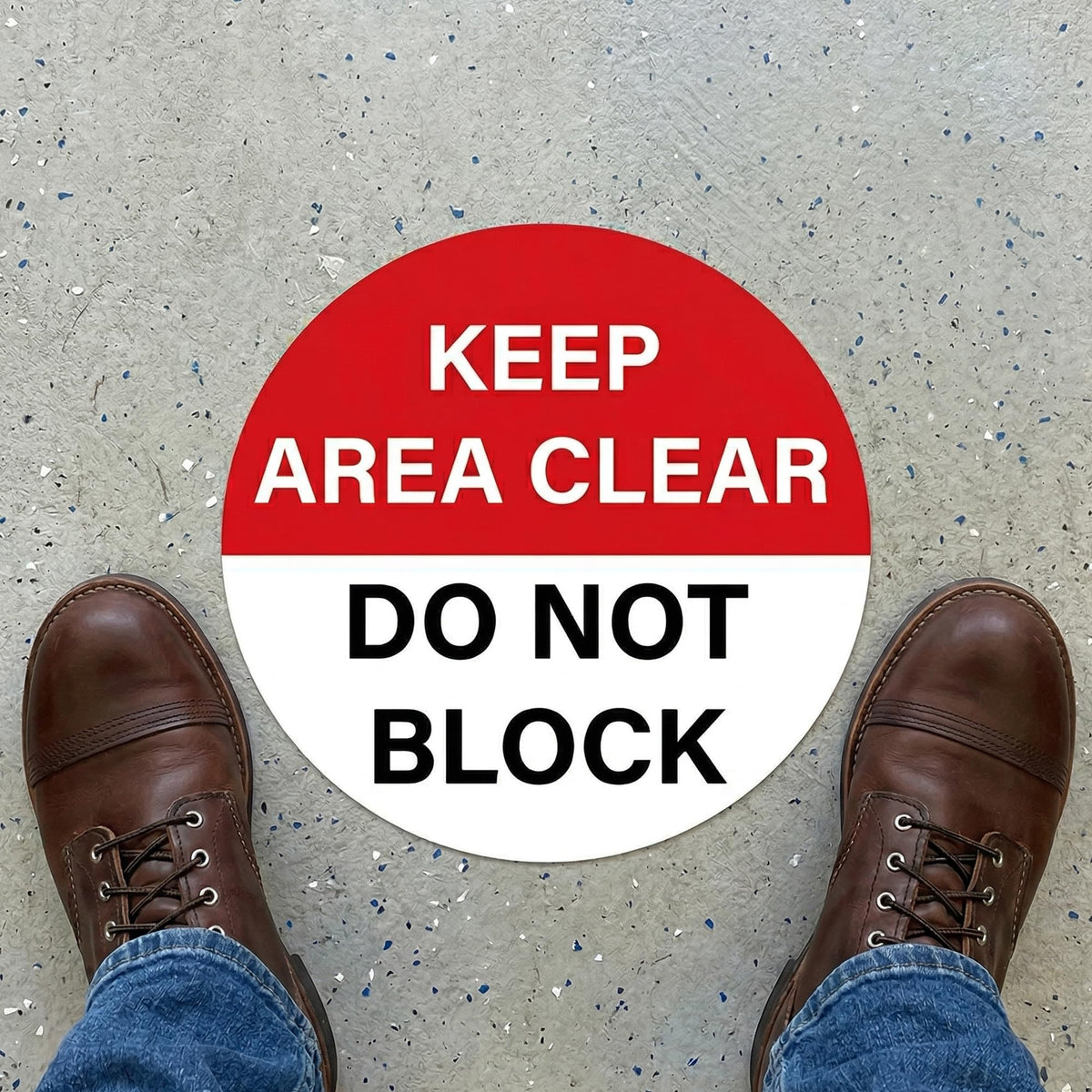 10 Pack 12"x12" Keep Area Clear Do Not Block Floor Sign Stickers Multicolor 10 Pack 12" Keep Area Clear Do Not Block