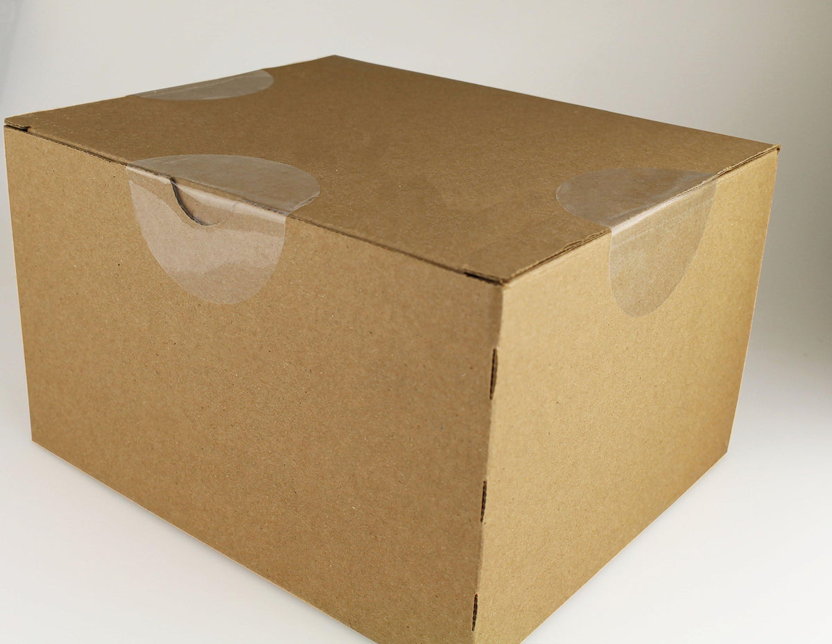ChromaLabel 3-inch clear round wafer seals on a roll, all-purpose labels for packaging and sealing, 250 labels per roll.