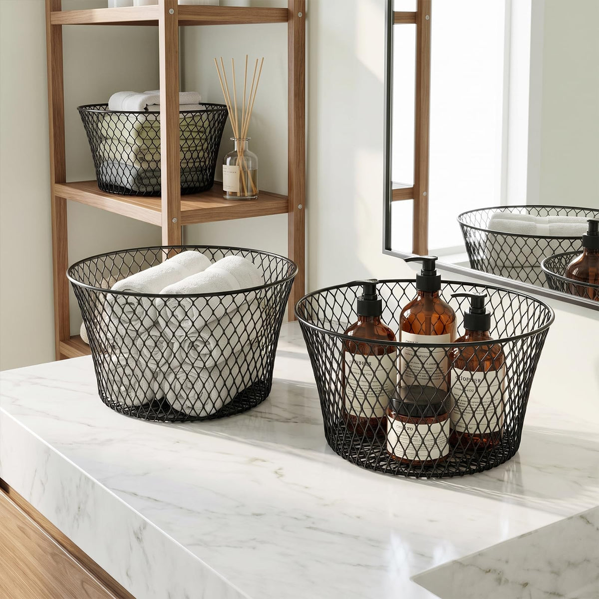 8 Pcs Metal Wire Baskets for Kitchen Storage