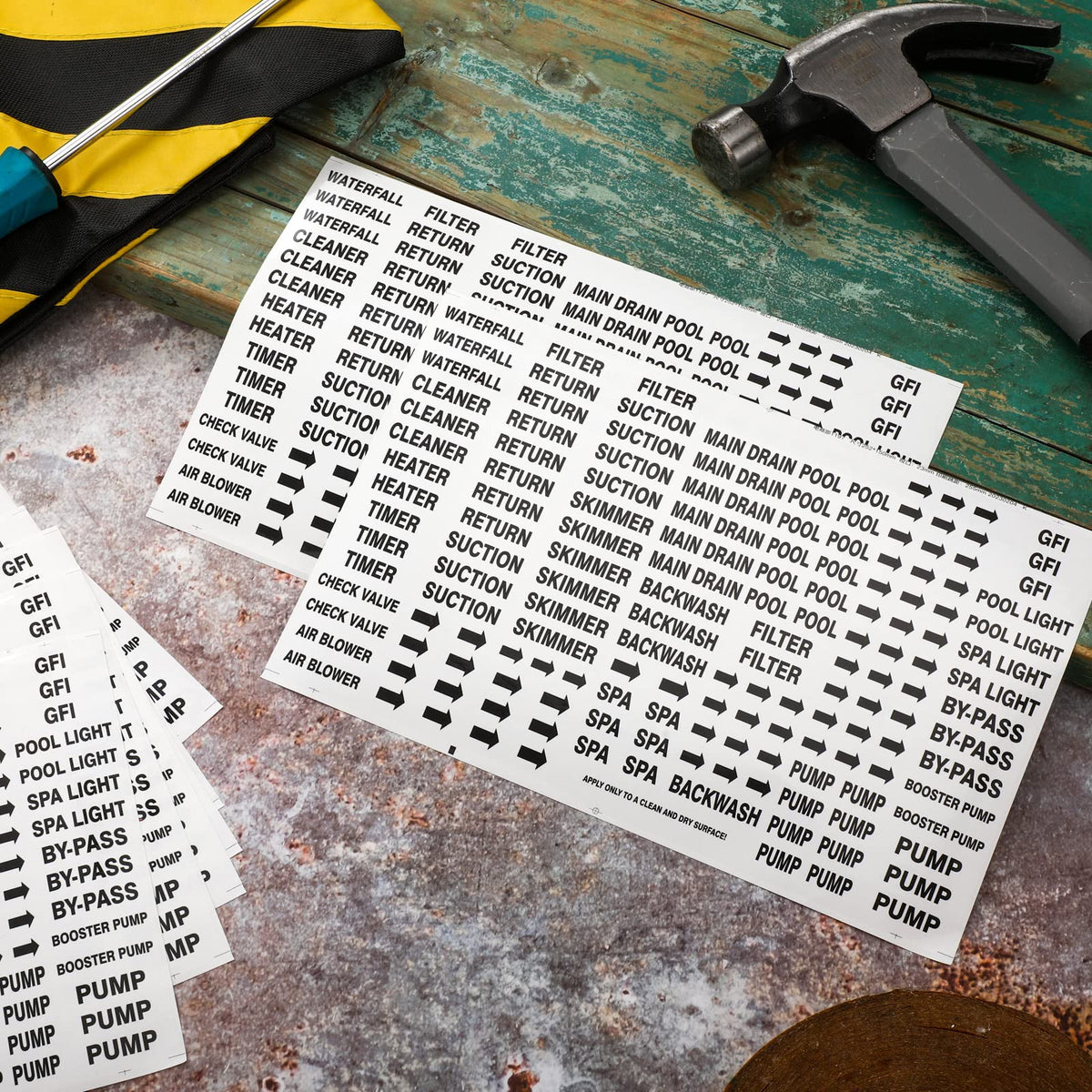 Jutom 2500 Pcs Pool Equipment Identification Label Sticker, White