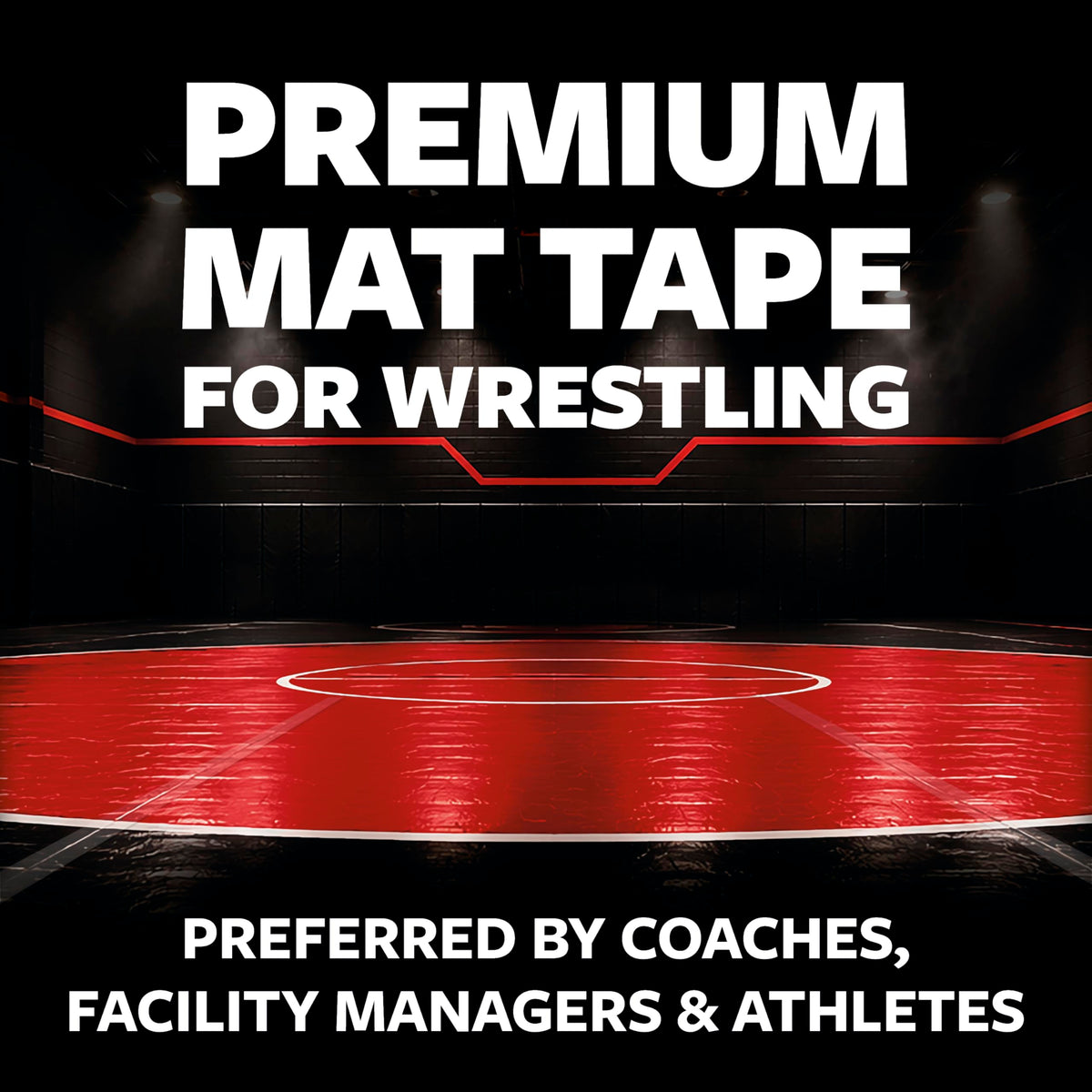 WrestlingMart Heavyweight Wrestling Mat Tape - Durable 4" Wide, 8mil Thick Clear Vinyl Wrestling Tape for Mats - Long-Term Application, Maximum Strength, Tear-Resistant & Reusable - 84' Long (1 Roll) 1.0