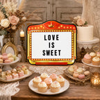 Wedding Bottle Service Sign Set - 4 Pack Bottle Service Signs with 8 Sheets Letters Sticker and 2 Pcs Pens, Photo Booth Props Wedding Entrance Sign for Bridal Party Nightclub Event Supplies