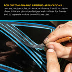 Custom Shop Vinyl Fineline Pinstripe Tape, Blue 1/4" x 36 Yard Roll - Create Sharp Graphic Design Curves, Mask Fine Lines, Conformable Paint Masking Striping Tape for Auto, Motorcycle, Flame Painting 1/4-Inch x 36-Yards