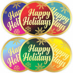 PARTH IMPEX 60 Pack 4x6 A4 Envelopes + Christmas Happy Holidays Gold Foil Seals Labels Stickers