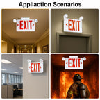Gruenlich Exit Sign with Emergency Light, Battery Backup, 1 Pack 1-Pack