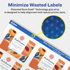 Avery Matte Clear Rectangle Labels, Sure Feed Technology, 2" x 2-5/8", 150 Matte Clear Labels, Laser/Inkjet Printable 150 labels