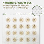 Avery Printable Round Hemp Labels with Sure Feed Technology, 1-1/4" Diameter, Off-White, Print-to-the-Edge, Laser & Inkjet Compatible, 1200 Total, Great for Product Branding, Packaging, and More 1,200 Labels