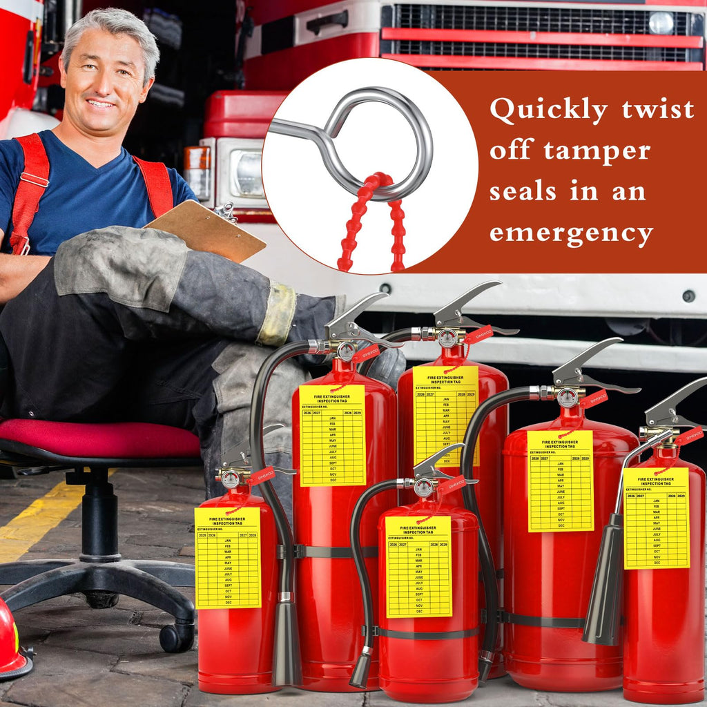 Chunful 151 Pieces Fire Extinguisher Inspection Tags Set