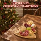 Christmas Tree Charcuterie Board and Cutting Board, 15.7 x 11.8 in