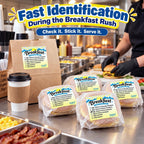 Dunzoom 1 Roll Breakfast Sandwich Check-Off Food Information Labels