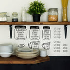 Kitchen Measurement Stickers Measuring Decals Cup Labels Vinyl Wall Cabinet