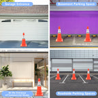 4 Pack No Parking Cones Message Sleeve, 360° Bright Reflective Cones Sleeve 4 Pack