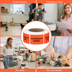 500 Pcs Aggressive Animal Veterinary Labels 1 x 1.5 Inch