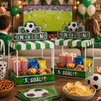 Willinglong 2 Set Soccer Party Decor Concession Treat Stand 20.5" x 12"