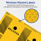 Avery Printable Rectangle Labels, Sure Feed Technology, 3" x 3-3/4", Bright Yellow Labels, Print-to-The-Edge, Laser/Inkjet Printable, 120 Total, Great for Candles and Ingredients 120 labels