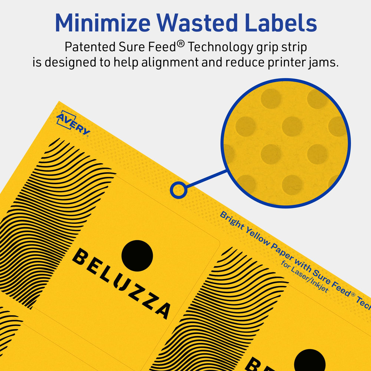 Avery Printable Rectangle Labels, Sure Feed Technology, 3" x 3-3/4", Bright Yellow Labels, Print-to-The-Edge, Laser/Inkjet Printable, 120 Total, Great for Candles and Ingredients 120 labels