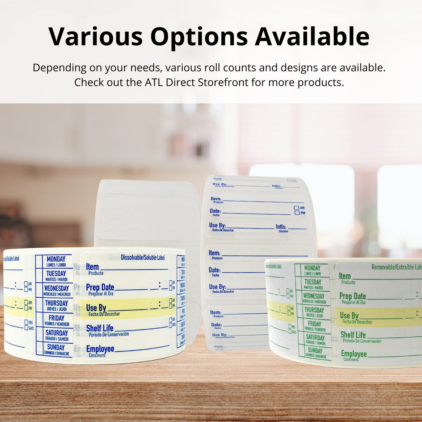 Labels for Food Containers 2x3, 250 Food Labels Stickers, Kitchen Labels, Freezer Labels, Removable Labels for Food Containers, Food Storage Labels, Freezer Labels to Write on, Freezer Tape