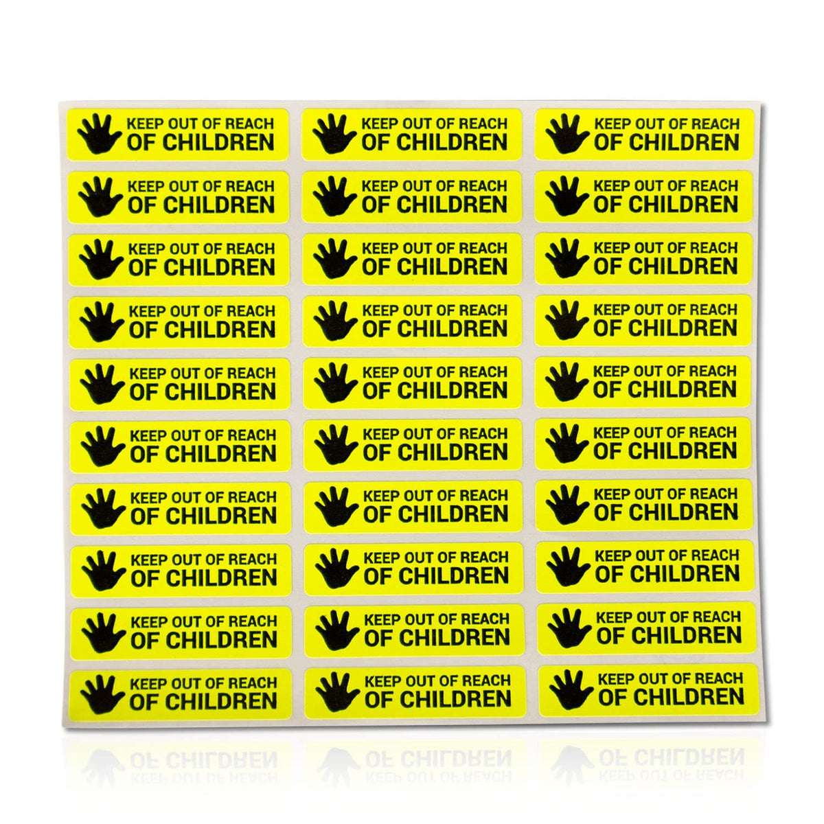 300 Count - Keep Out of Reach of Children Labels (1.7 x 0.4 inch, Yellow) Keep out of Reach Stickers for Medications, Pharmacy Instructions 300 Labels