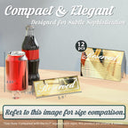 12 PCS 6"x2" Gold Mirror Reserved Table Signs, Double-Sided Lettering