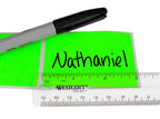 ChromaLabel fluorescent green 2x3 inch all-purpose permanent color code rectangle labels with 100 stickers in dispenser box