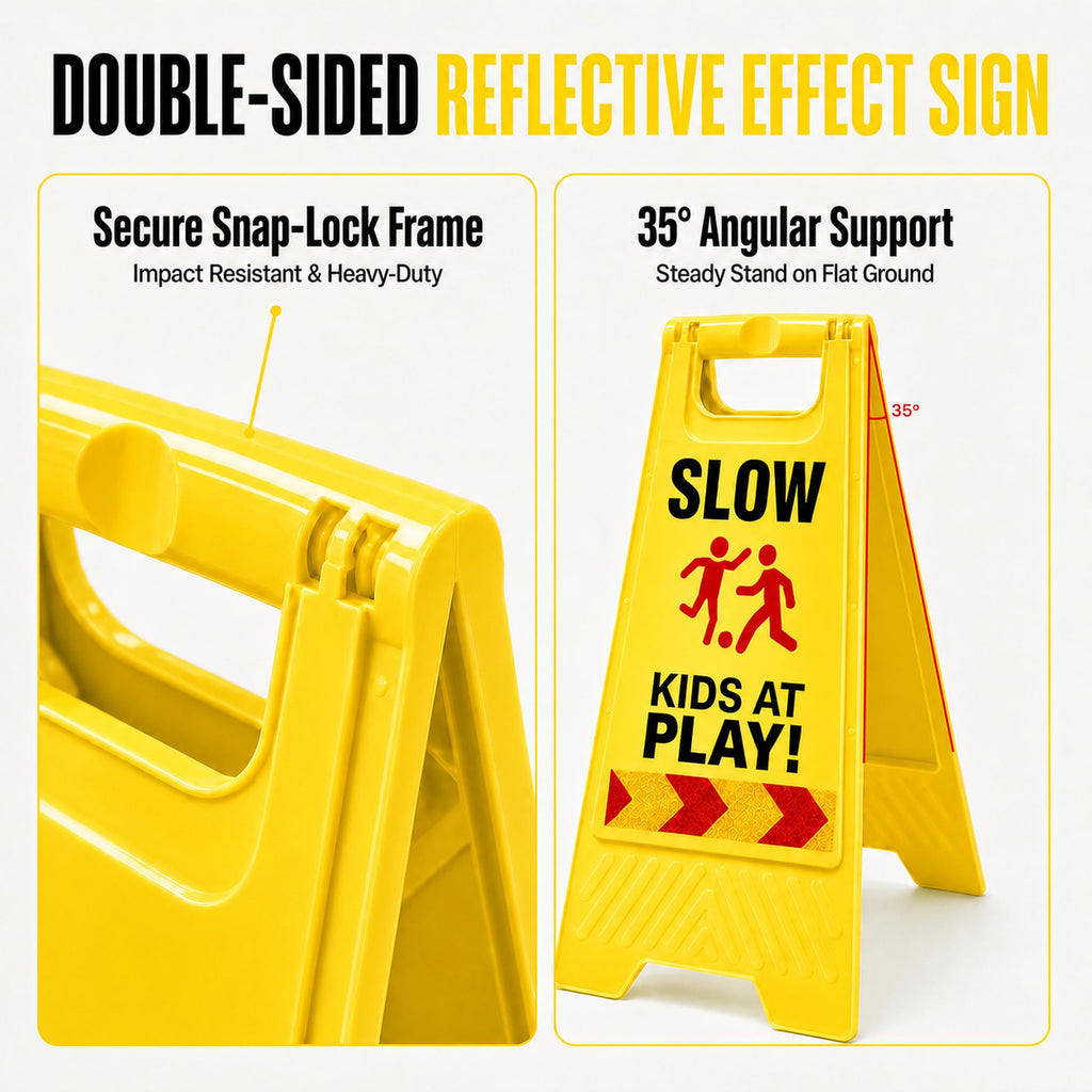 Slow Down Kids at Play Sign 24 Inch Kids at Play Safety Signs Yellow