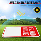 MUXYH Blank Reserved Parking Sign, Write-On Sign, 18” x 12” Rust Free Heavy Duty Aluminum Reflective Warning Signs, UV Protected, Fade Resistant, Weatherproof - Easy to Mount - Outdoor use Red 1