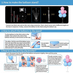 4 Sets Gender Reveal Balloons Stand Kit for Table Pink Blue