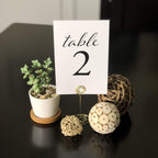 Black Wedding Table Numbers, 1-25, Centerpiece Decorations, Double Sided 4x6, Numbers and Head Table Card Included