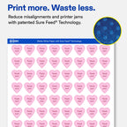 Avery® Matte White Heart Labels, 0.75" x 0.75", 2000 Total 2,000 labels