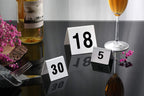 New Star Foodservice 27617 Stainless Steel Tent Style Table Number Card, 1-25, 1.5" x 2" Inch