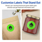 Avery Printable Round Labels, Sure Feed Technology, 1-1/2" Diameter, Neon Green Labels, Print-to-The-Edge, Laser/Inkjet Printable, 400 Total, Great for Stickers and Candles 400 labels