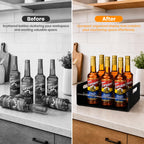 BOATWAY 6-Bottle Acrylic Coffee Syrup Organizer for Countertop