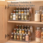 Lifewit 12″ Spice Rack, Perfume Cologne Stand, Tool-Free Assembly, 1 Pcs 12″3-Tier,1 pc Clear