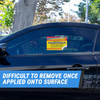Private Parking Area Warning Labels (9 x 6 inch, Yellow - 300 Labels) Will Be Towed Stickers - You are Parked Illegally Stickers, Parking Notice Tow Away Sign, HOA Notice (Hard to Remove)