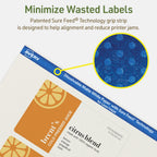 Avery Dissolvable Rectangle Labels, Sure Feed Technology, 3" x 5", Matte White, Print-to-The-Edge, Laser/Inkjet Printable, 75 Labels Total