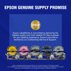 Epson LABELWORKS 212BBPX Label Tape - Black on Blue - 1/2" (12mm), 30ft 12mm