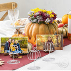 Rtteri 30 Pcs White Pumpkin Picture Holders 2 Inch Fall Table Number