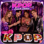 Kpop Birthday Decorations, 10 Inch KPOP Letter Food Trays, 4 Pcs