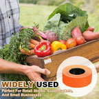 PATIKIL Pricing Labels Price Gun Labels Self-Adhesive 10 Rolls 8000pcs Orange 8000