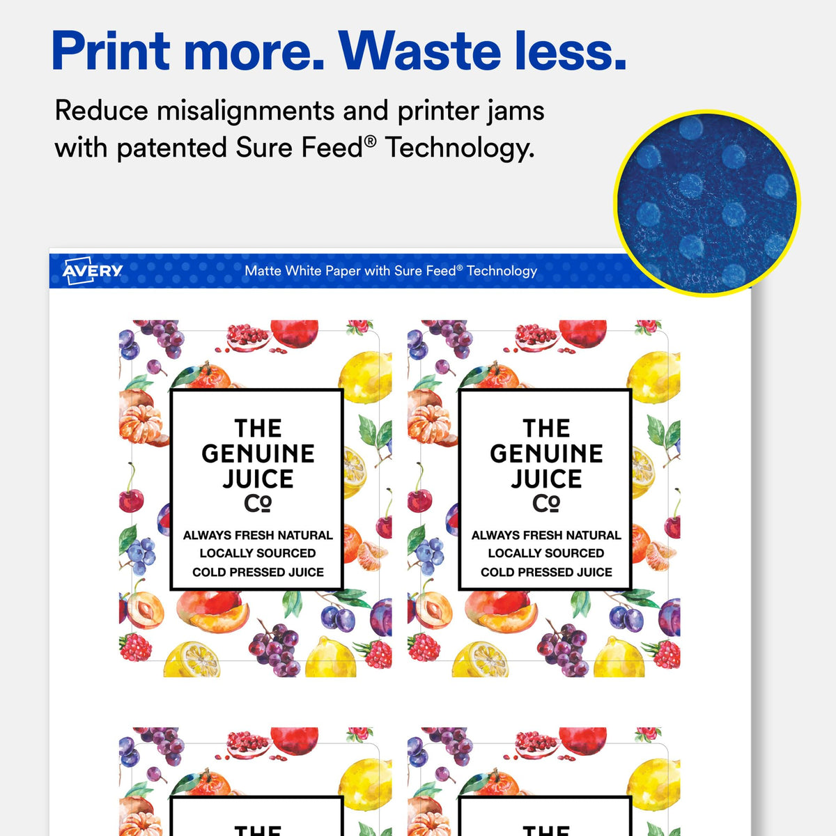 Avery® Matte White Rectangle Labels, 4" x 3", 200 Total 200 labels