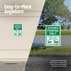 SmartSign 14 x 10 inch “Assigned Parking Only, Unauthorized Vehicles Towed” Metal Sign, 40 mil Laminated Rustproof Aluminium, White and Green, Made in USA 14x10 inches