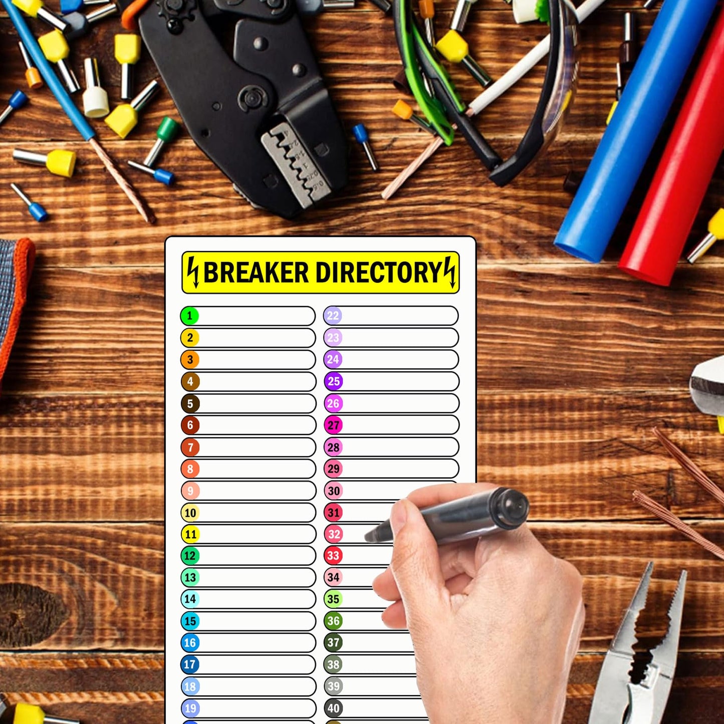 Breaker Panel Labels Circuit Breaker Labels 9 Pcs Circuit Breaker Directory Fuse Panel Marker Sign Electrical Electric Box Sticker Number Load Center Identification Stickers for Home Office
