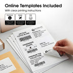 4" X 3.33" Matte White Printable Shipping Labels 3-1/3" X 4" 250 Sheets