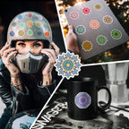 Happy Diwali Gift Stickers - 50pcs Mandala Labels Seals Decals for Kids Cards Envelopes Cookies Box and Gifts Wrapping Decoration