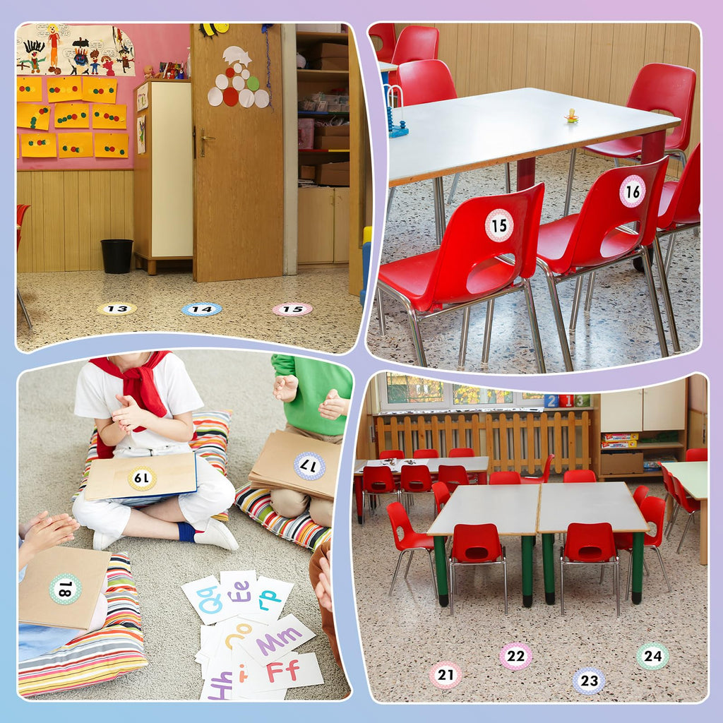 360pcs Large 3 Inch Pastel Number Stickers, 1-36 Number Stickers Pastle Style